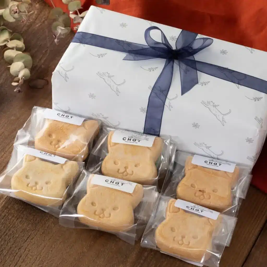 フィナンシェパイ6個入りのラッピング。