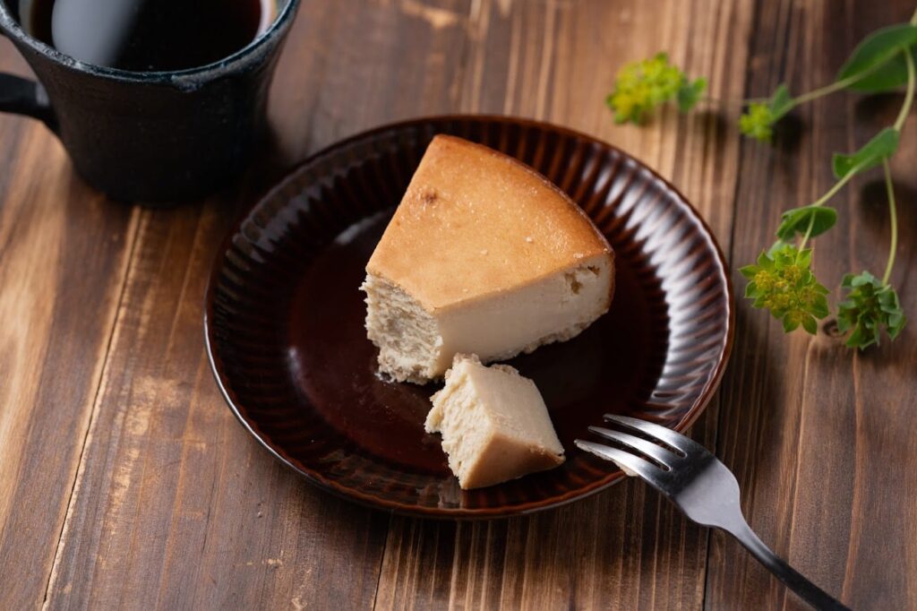 専門店で作られたグルテンフリーのチーズケーキ
