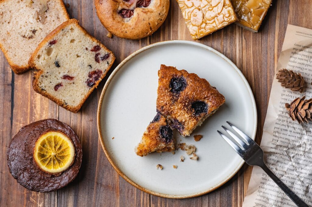 様々な種類のグルテンフリースイーツ