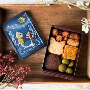 森の贈り物クッキー缶の全体像