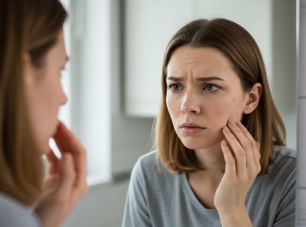 肌荒れに悩んでいる女性