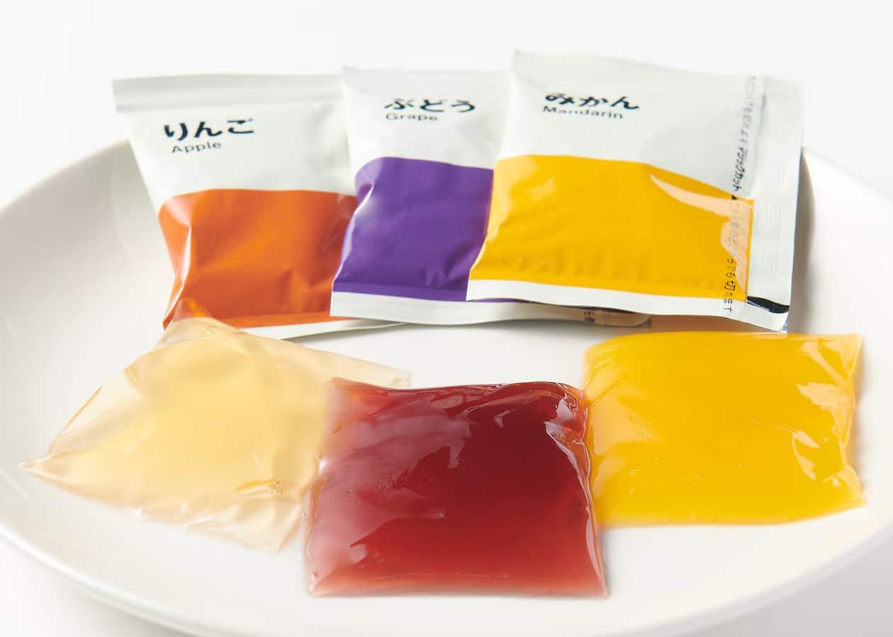 無印良品の冷やしておいしい　果汁１００％ゼリー　３種のフルーツ