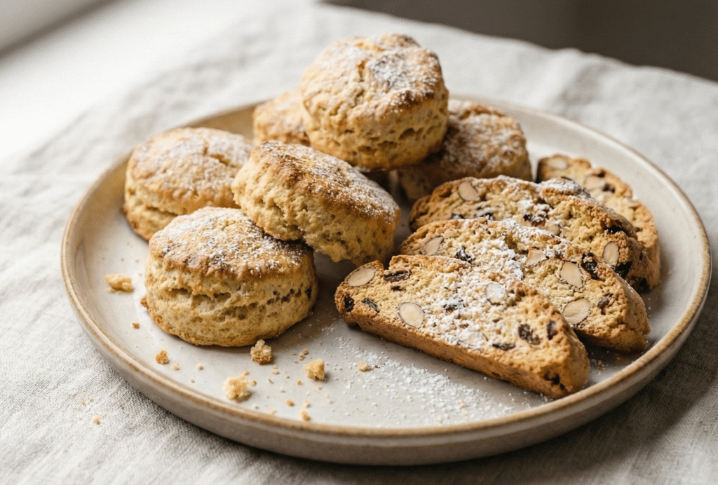 ヴィーガン対応のスコーンとビスコッティ